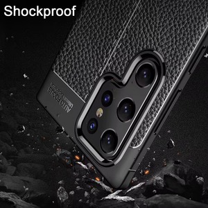 Funda de teléfono a prueba de golpes de silicona con textura de cuero de lujo al por mayor para Samsung <span class=keywords><strong>Galaxy</strong></span> S21 S22 Ultra 5G S23 + S24 Ultra A32 A53 A52 - Product Image 2