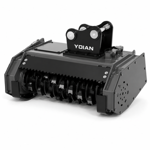 <b>Hydraulic</b> Lawn Mower Excavator Attachment | Heavy Duty Grass Brush <b>Cutter</b> Mulcher for 1-50T Excavator - Product Image 1