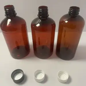 Prix direct usine 500ml bouteille de sirop contre la toux PET en érable vide avec joint
