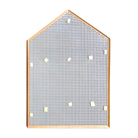 Pizarra Magnética de Doble Cara Maxwell con Marco de Madera y Pizarra para Dibujar, Superficie Ecológica, 90x120cm, Forma de Casa para Niños