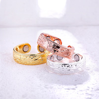 Cincin terapi magnetis jari anti-tembaga, cincin kesehatan modis untuk wanita, cincin manset manfaat wanita grosir