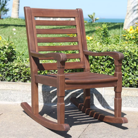 Fauteuil à bascule moderne en acacia pour enfants Nantucket, mobilier d'extérieur de luxe fabriqué au Vietnam, pour jardin, restaurant, salon, salle à manger, hôtel, villa
