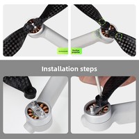 6030F 1 paire / 2 paires de pales en fibre de carbone pour accessoires de drone Mini3/4 Pro avec emballage en boîte blanche