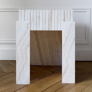 SH STONE Natural Stone Small Living Room Centre Furniture Gina Vanilla White Onyx <strong>Stool</strong> Bedstand <strong>Bedside</strong> <strong>Table</strong> <strong>Stool</strong> Side <strong>Table</strong> - Product Image 6
