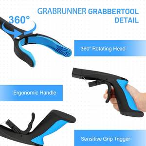 Pinza Pieghevole per Anziani, Strumento di Presa per Raccogliere Rifiuti con Rotazione a 360° °   Pinza Girevole Estensibile con Magnete - Product Image 3