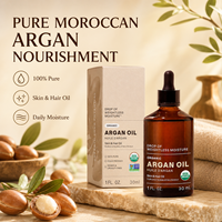 Huile de massage corporel, huile d'argan pour cheveux et corps, 30 ml, 100% pure, pressée à froid, huile marocaine nourrissante pour tous types de peau, sérum OEM ODM