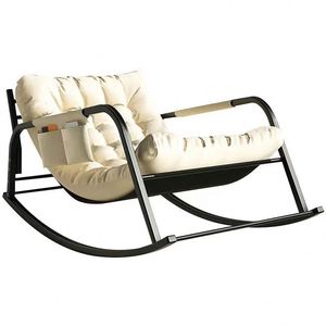 เก้าอี้โยกสำหรับห้องนั่งเล่นเก้าอี้โซฟานั่งสบายแบบทันสมัยมีพนักพิง - Product Image 1