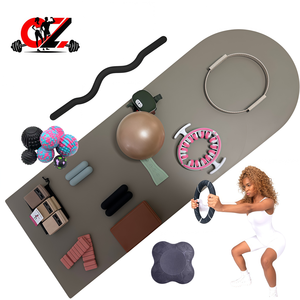 CZ Custom Milk Tea Gym Accessories Unisex Stretch Band Fabric Resistance Band <b>Magic</b> Circle Yoga Block Pilates Ring Yoga Set <b>Kit</b> - Product Image 4