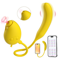 Masseur clitoridien avancé à aspiration pour femmes, application mobile, 9 modes, double couche de silicone, étanche, outil intime