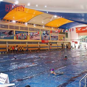 Structure de tente en membrane pour piscine avec couverture en tissu PTFE PVDF, abri pare-soleil - Product Image 5