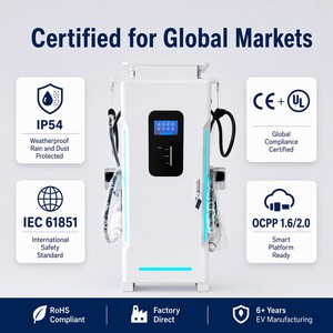 Unidad de Carga Rápida para Vehículos Eléctricos de 240KW, 2 Pistolas, Tira de Luz LED Lateral, Pantalla Inteligente de 7 Pulgadas, GBT CCS2, Código de Escaneo RFID, Unidad Comercial - Product Image 5