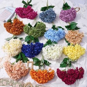 Grand bouquet de fleurs artificielles d'hortensia Yixuan, arrangement floral en soie pour mariage et décoration de salon - Product Image 1
