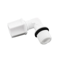 Codo de rosca macho de 1/4 pulgadas, accesorios de conexión rápida, Conector de compresión POM, agua de ósmosis inversa