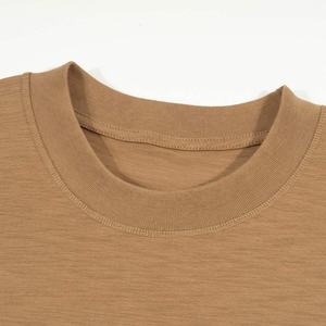 Camiseta de algodón flameado de 300gsm de peso pesado, camisetas informales de alta calidad de grano flameado de algodón 100% personalizadas para hombres - Product Image 4