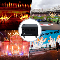 Igreslite 3000W Machine à flammes à cinq têtes, projecteur de feu de scène contrôlé DMX512, hauteur 8-10M pour spectacles en extérieur