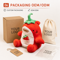 Boneka Hiu Cabai Merah Custom Langsung dari Pabrik, Isian Kapas, Kain Super Lembut - OEM/ODM untuk Merek Label Pribadi, Pesanan Grosir