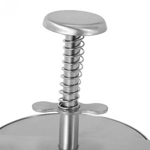 Tabla de Prensado Circular de Acero Inoxidable 304 para Hamburguesas y Pasteles - Product Image 3