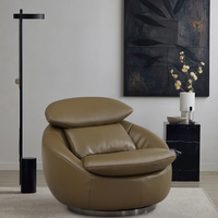 Fauteuil de détente en cuir moderne modèle Y-625, fauteuil simple pour salon