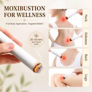 Bâtonnets de Moxa d'Armoise Pure Personnalisables et Portables pour la Thérapie Chauffante des Méridiens Corporels, Certifiés CE, 10 Bâtonnets par Boîte - Product Image 2