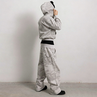 Ensemble de survêtement camouflage personnalisé pour homme en coton French Terry, 2 pièces, style streetwear ample, comprenant un sweat à capuche et un pantalon de survêtement coupe boxy