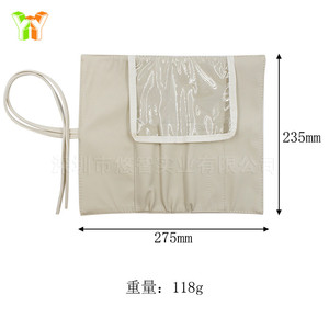 กระเป๋าเก็บแปรงแต่งหน้าหนัง PU แบบม้วนพับได้ มีสินค้าพร้อมส่ง - Product Image 4