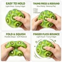 6 Billes anti-stress en cristal en forme de fruits, jouets sensoriels pour soulager le stress