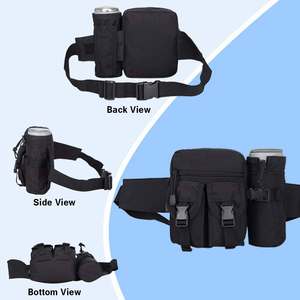 Marsupio Sportivo Unisex AYPPRO con Chiusura a Cerniera, Cintura Staccabile, Porta Bottiglia d'Acqua, Impermeabile - Product Image 4