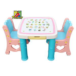 Feelbaby Kid Plastic Study Play Mesa e Cadeira <span class=keywords><strong>Set</strong></span> para Jardim de Infância De Madeira Pequeno 2 Anos Mesa Infantil 10 Conjuntos Tradicional 9KG - Product Image 1