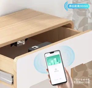 Invisible Lock TT APP Bluetooth Wooden Drawer Lock Hidden RFID Cabinet Invisible Lock