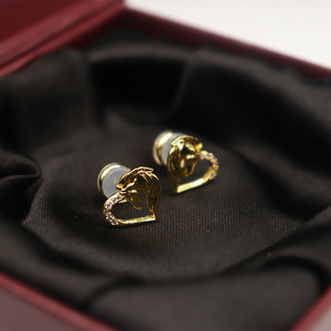 Boucles d'oreilles pendantes Heart Ladder avec diamants de 0.19 ct de clarté VS-SI pour cadeau disponibles en or jaune blanc rose-Certifié IGI - Product Image 5