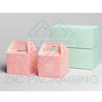 ZIC Boîte d'emballage de boulangerie personnalisée avec logo personnalisé Boîte d'emballage pour biscuits croissants beignets noix