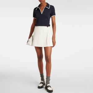 เสื้อโปโลคอวีแบบแห้งเร็ว สไตล์ลำลอง ป้องกันรังสียูวี เหมาะสำหรับกอล์ฟ เทนนิส สไตล์ Old Money สำหรับสุภาพสตรี - Product Image 3