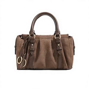 Women's Fashion Vintage Washed Soft PU <b>Tote</b> Messenger <b>Bag</b>-Large Capacity Multi-Pocket Zipper Closure <b>Summer</b> Portable Winter - Product Image 1