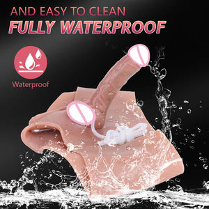 Pantalon gode portable lesbien <span class=keywords><strong>16cm</strong></span> sangle solide sur le pénis éjaculant pour les débutants pantalon gode lesbien réaliste - Product Image 6