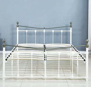 Antique Brass Color <strong>Double</strong> <strong>Bed</strong> 4ft6 Metal <strong>Black</strong> or Cream <strong>Bed</strong> Frame - Product Image 4