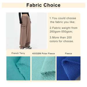 Pantalones de chándal de alta calidad, pantalones largos, Color sólido, cintura elástica, cordón, pierna ancha, pantalones gruesos para correr, pantalones personalizados para mujer - Product Image 3