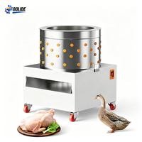 Machine à plumer la volaille pour poulets, canards, oies, cailles et pigeons avec retrait automatique des plumes et large ouverture de décharge
