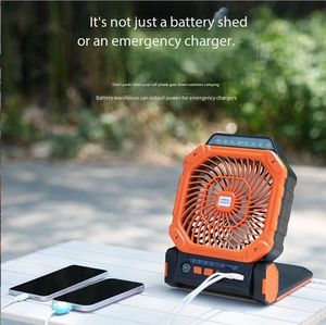 Solar Fan Outdoor USB Charging Super Wind Portable Refrigeration Timing Fishing Tent ABS/PVC 6 Inch Model - Product Image 3