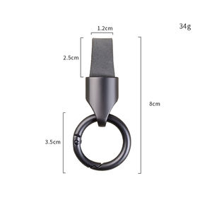 Custom Logo Promotional Leather <b>Car</b> <b>Key</b> Holder Keychains Luxury Leather <b>Car</b> Keychain - Product Image 4