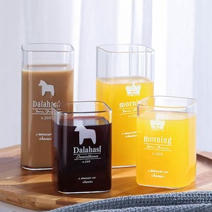 Vente <span class=keywords><strong>de</strong></span> gros 250ml, 400ml, 500ml tasses à <span class=keywords><strong>café</strong></span> et jus/lait carrées en verre borosilicaté sans plomb. Vaisselle soufflée à la main. - Product Image 5