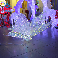 Juego de Luces LED RGB con Motivo de Mariposa Anpu Lighting, Luces Decorativas para Jardín y Festivales, Resistentes al Agua y con Cambio de Color
