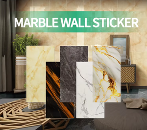 Mármol de alto brillo Autoadhesivo de lujo Impermeable y a prueba de humedad Etiqueta de la pared Fábrica 30X60cm Papel tapiz de mármol - Product Image 4