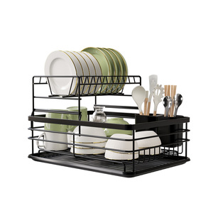 Estante para platos de cocina de alta capacidad, soporte para cuencos con ranura para platos y soporte para cubiertos para juegos de vajilla, estantes de almacenamiento - Product Image 5