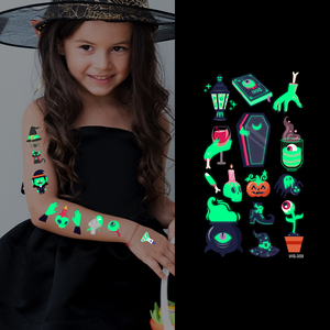 Tatuaje luminoso temporal personalizado para niños, pegatina de tatuaje de brazos y cuerpo que brilla en la oscuridad - Product Image 1