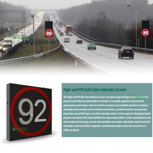 Écran d'affichage LED couleur pleine 640x640mm pour la construction routière en extérieur, IP65, avec connectivité IoT, panneau d'affichage à message variable - Product Image 5