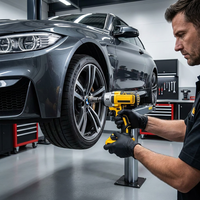 Set Perkakas Listrik Multifungsi 21V Lithium-Ion Tanpa Kabel, Kombinasi Impact Wrench & Angle Grinder, Kotak Perkakas, Produsen OEM, Grosir