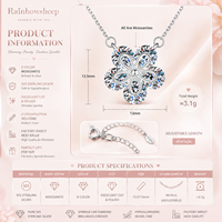 Kalung Perak Sterling S925 Motif Bunga Moissanite Warna D Liontin Elegan Perhiasan Berkualitas Tinggi Hadiah Pesta Harian untuk Wanita