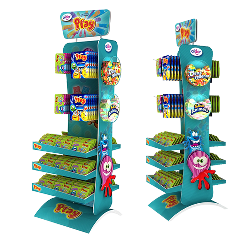 Modern Customized Metal Display Rack for Candy Stores for Supermarkets and Stores Candy Shelf Display