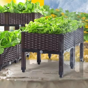DaringFish Square Classic, Jardinera Elevada de Plástico Ecológico con Acabado Brillante, Kit de Jardinera Elevada con Sistema de Autorriego para Uso Doméstico - Product Image 6