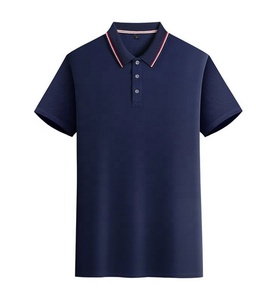 Camisetas de Manga Corta a Rayas de Diseño Nuevo para Hombre, Camisetas Polo Personalizadas de Color Sólido - Product Image 2